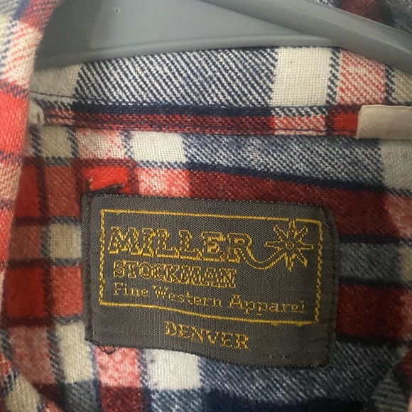 Vintage Miller Flannel Pearl Snap Shirt - Picture 2 of 3